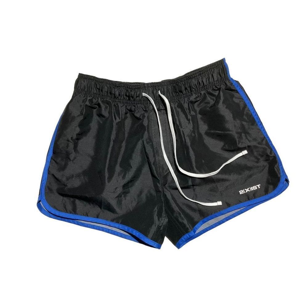 🤘🏼2(X)IST Black Nylon Swim Shorts w/ Blue Trim
Size: Medium‎